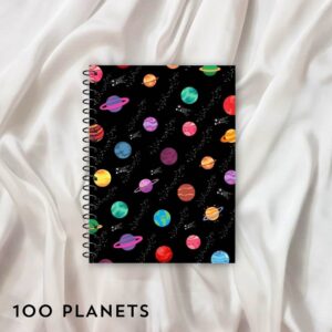 100 Planets Spiral Notebook Designs